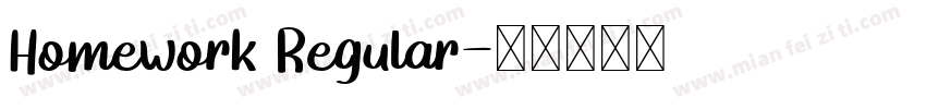 Homework Regular字体转换